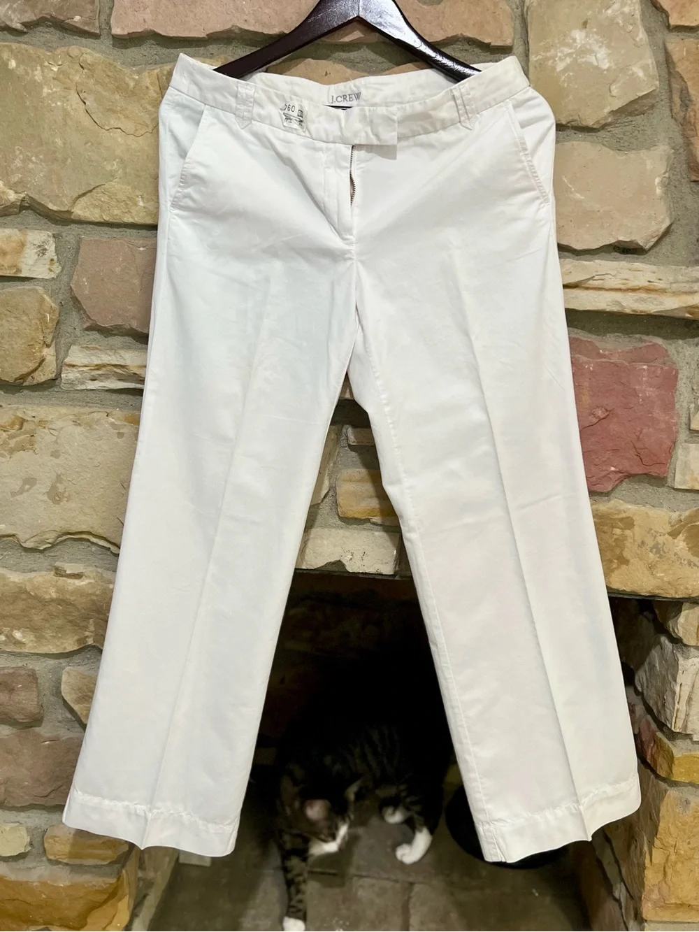 J. Crew City Fit White Dress Pants - Straight Leg
